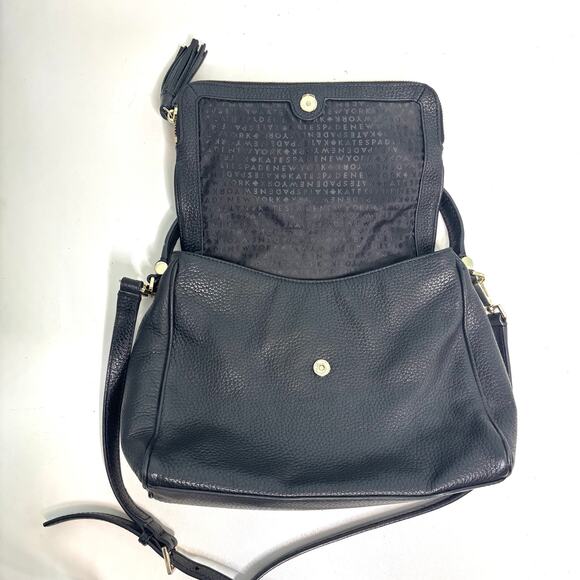Kate Spade Miri Chester Street Black Pebbled Leather Shoulder Crossbody Bag - Picture 4 of 15
